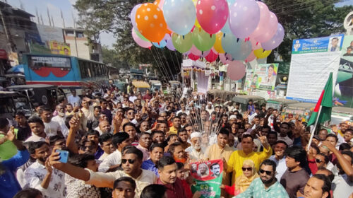 বর্ণাঢ্য আয়োজনের মধ্য দিয়ে ঈশ্বরগঞ্জে যুবলীগের প্রতিষ্ঠাবার্ষিকী পালিত