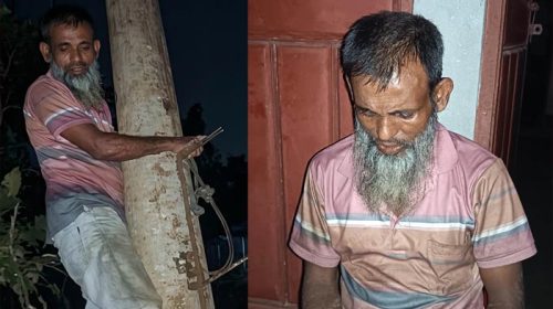 রাতের আঁধারে পল্লী বিদ্যুতের খুঁটি সরাতে গিয়ে সরঞ্জাম ও মোটরসাইকে ফেলে পালালো চক্র