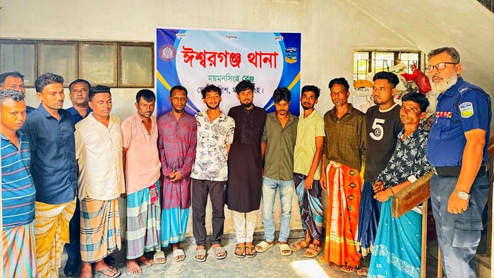ঈশ্বরগঞ্জে ধর্ষণ মামলার আসামিসহ গ্রেফতার ১২